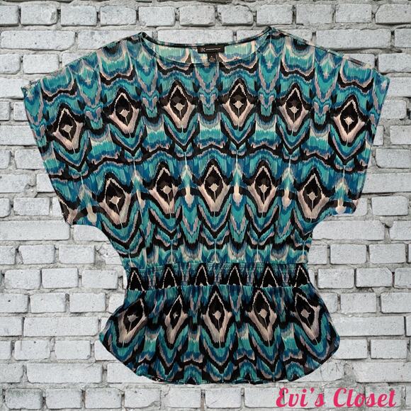 INC International Concepts Women Blouse Shirt Top Size Medium With Camisole - Picture 1 of 4